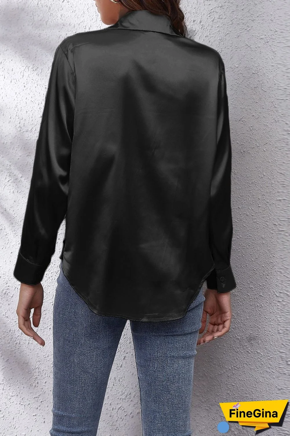 Green Casual Solid Basic Shirt Collar Tops