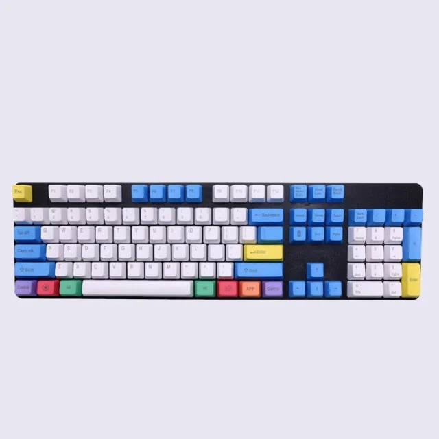 Mechanical Keyboard Keycap 87/104/108 Keys PBT Chalk Set Color Personality Keycaps for Cherry mx
