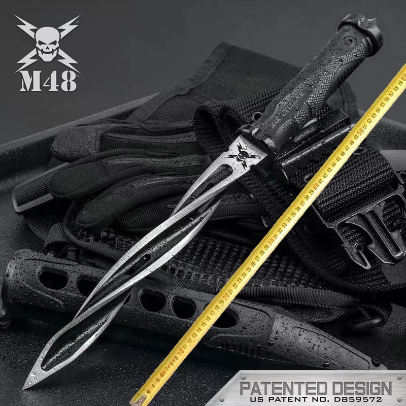 M48 Hand Stab Dagger Outdoor Knife Martial Arts Practice Sword Dagger