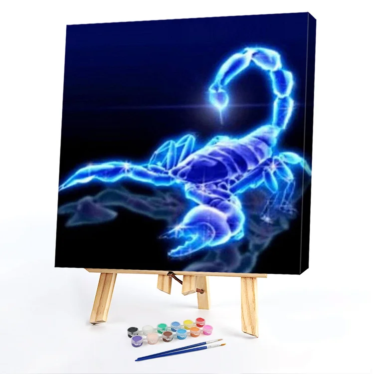 Oil Paint By Numbers - Glowing Scorpion - 40*40CM