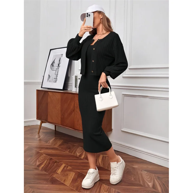 Athvotar Athvotar And Autumn 2025 New Comfortable Casual Pit Jacket Dress Two-Sleeve