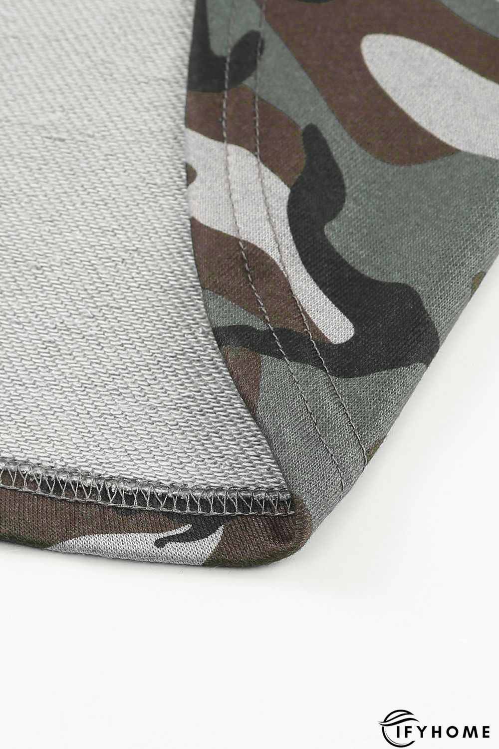 Green Camo Print Button up Hooded Jacket | IFYHOME