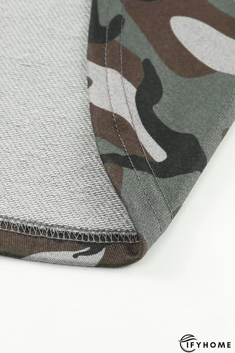 Green Camo Print Button up Hooded Jacket | IFYHOME