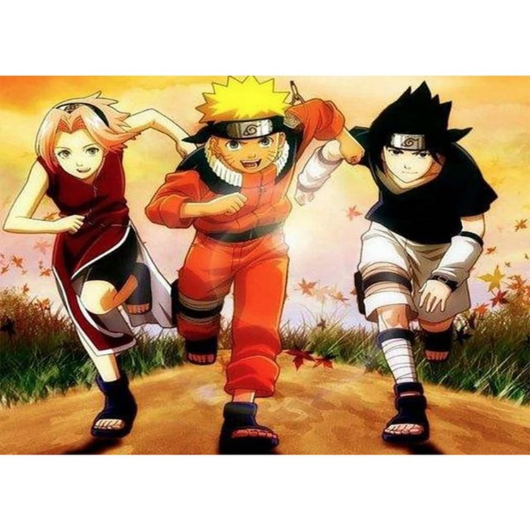 DIY Full Drill Round Diamond Japanese Animation Figure Resin Painting Kit 40*30CM