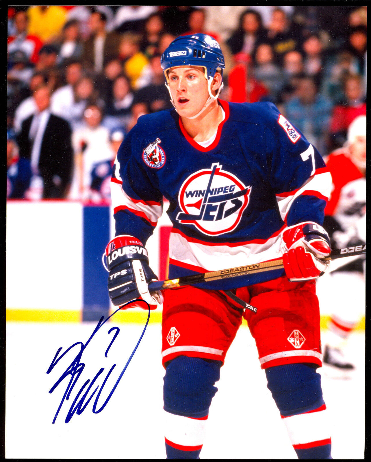 KEITH TKACHUK WINNIPEG JETS Photo Poster painting 8X10 HAND SIGNED PIC AUTOGRAPH