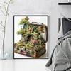 (Stamped/Counted) The Scenery In The Suitcase-11CT/14CT Stamped Cross Stitch 45*55cm/17.72*21.65in