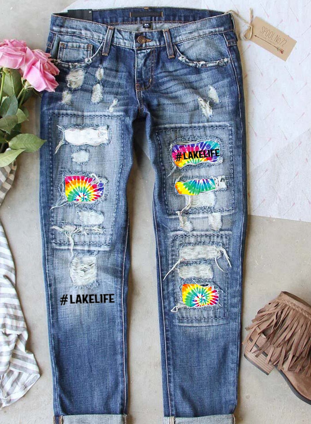 women's ripped jeans