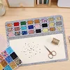 Felt Beading Mat Alphabet Scale Beading Mat with Measurement Markings Rectangle Felt Bead Tray Non Slip Bead Crafting Storage Mats for DIY Bead Embroidery/Bracelets/Earrings (35.5x28x0..5cm) tapestrymarket
