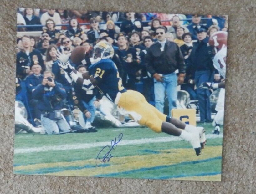 Desmond Howard signed 11x14 Michigan Wolverines color Photo Poster painting vs Indiana