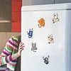 (US Local)6Pcs Acrylic Runaway Cat Diamond Art Refrigerator Magnets Sticker for Beginners