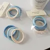 3PCS Blue Cream Rhombus Pattern Elasticity Hair Bands Set