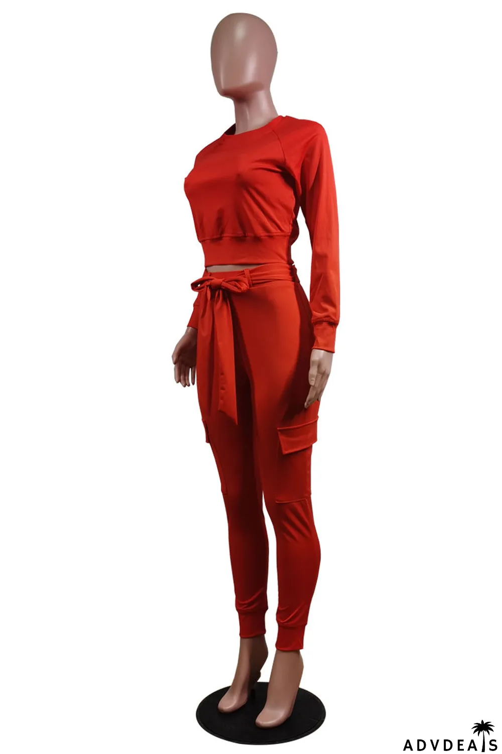 Blue Street Polyester Solid Split Joint O Neck Long Sleeve Regular Sleeve Short Two Pieces