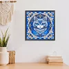 Motif Mandala, Chat-Rond, Foret, Peinture Diamant-30*30CM