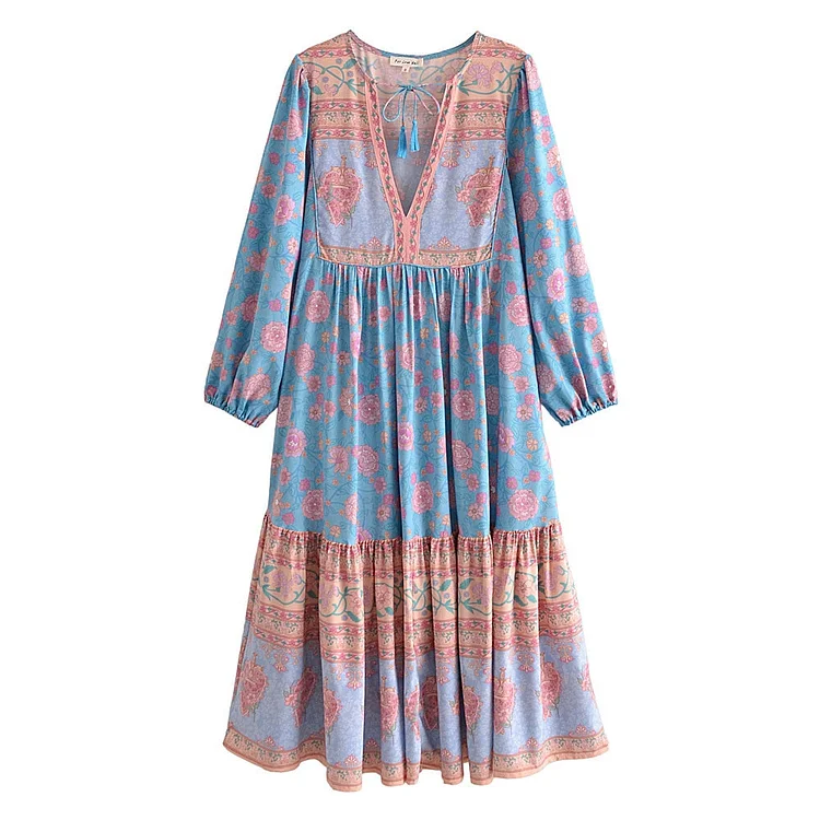 Luditu Midi Dress, Sundress, Blue Secret Heart