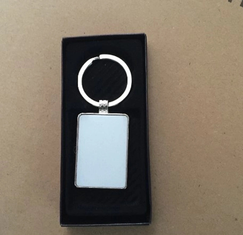 Minimalist Round Square Heart Shape Metal Unisex Bag Pendant Keychain