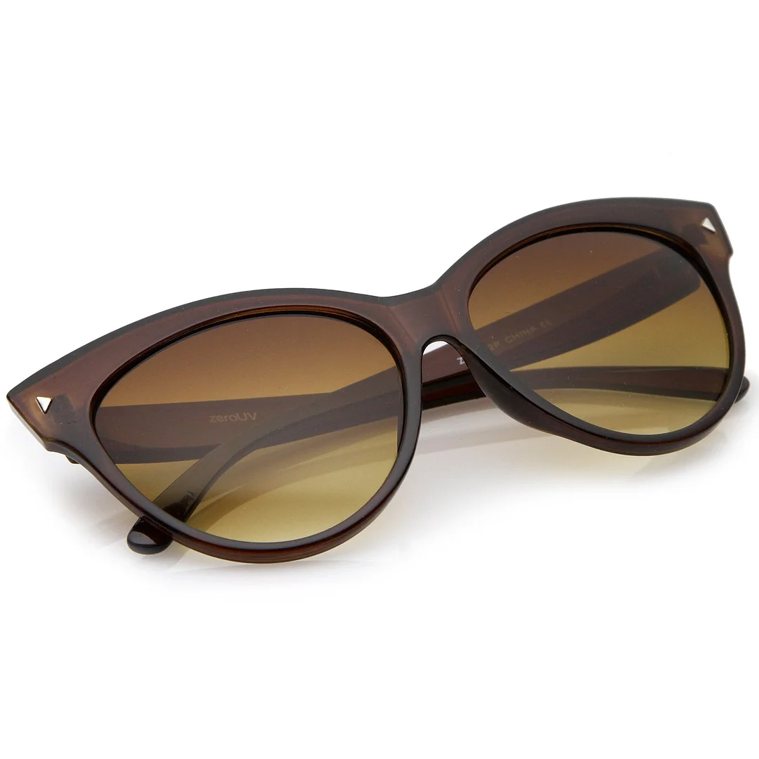 Women's Mod Oversize Horn Rimmed Cat Eye glasses 52mm