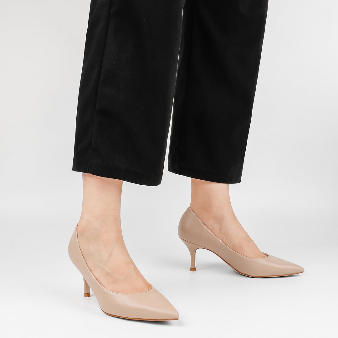 2.36" Kitten Heels Pumps Comfortable Women Daily Shoes-MERUMOTE