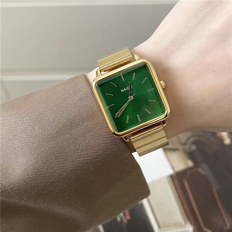 Fashion Solid Color Folding Buckle Quartz Women’s Watches