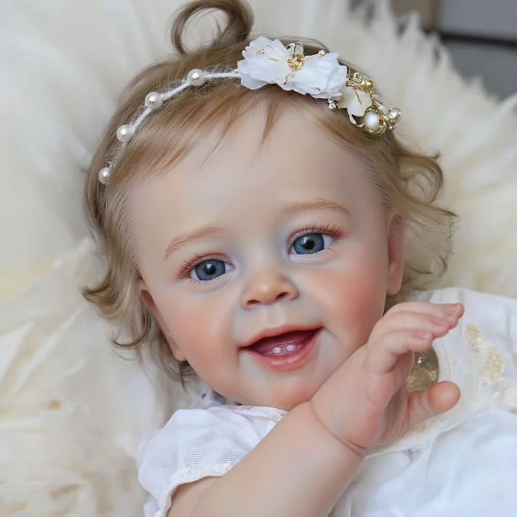 🌟Eyes can Open and Close-2025 Brand New Arrival Function 20" Reborn Baby Doll Girl Hilary with Supple and Lush Blonde Hair& Delicate Reborn Gift Set