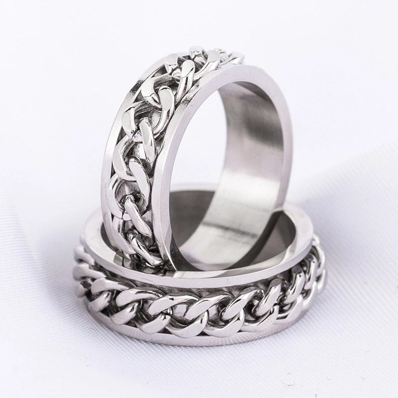 Fashion Geometric Stainless Steel Plating Rings 1 Piece