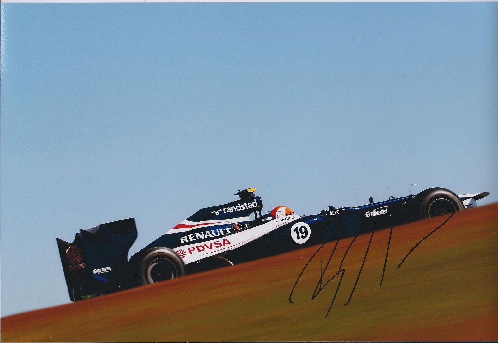 Bruno SENNA SIGNED Formula 1 WILLIAMS Randstad 12x8 Photo Poster painting AFTAL COA Autograph