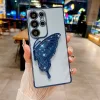 Suitable For Samsung S24/25 Series Electroplating Butterfly Full Cover Anti-fall Mobile Phone case