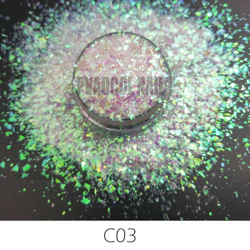 1box Holographic Nail Glitter Sequins Decoration Iridescent Irregular Pailliette Pigment 3D Flakes Powder for Nail Gel Manicure