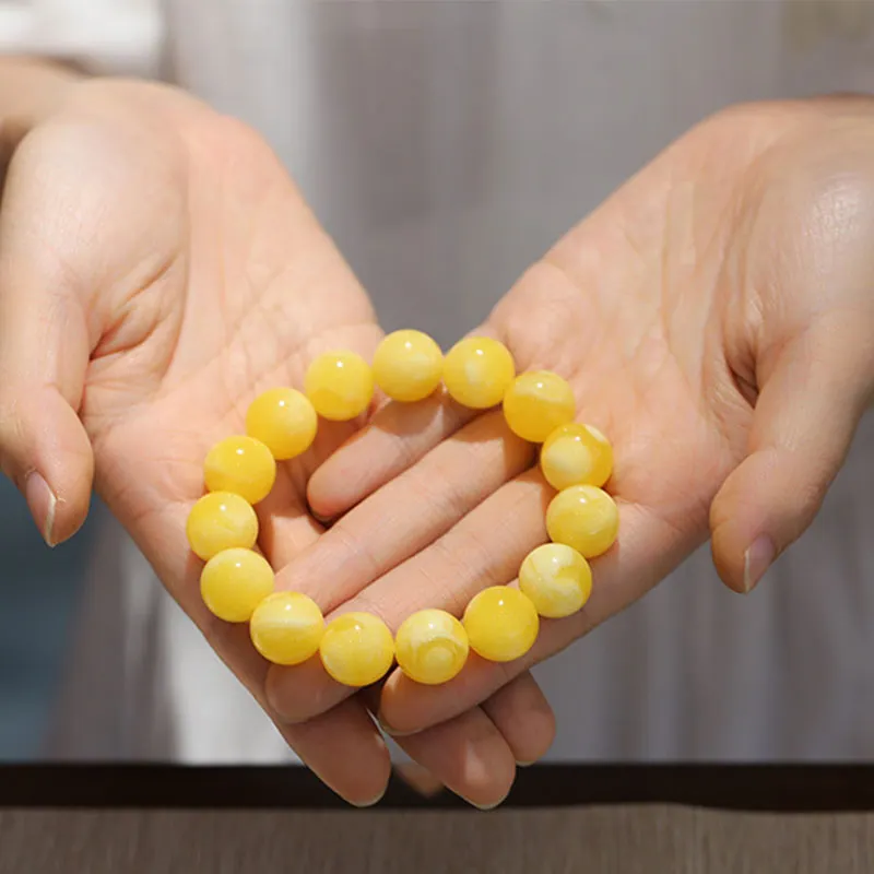 Amber Bead Emotional Balance Adjustable Bracelet