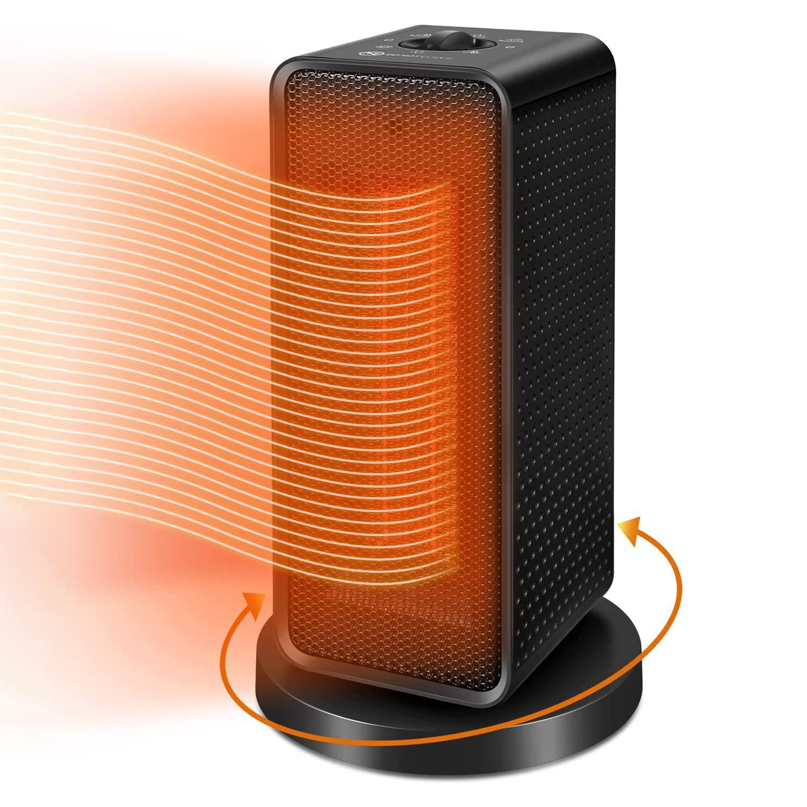 

Electric Space Heater - 90 Degree Oscillation Small Heater Fan (Black EU), 501 Original