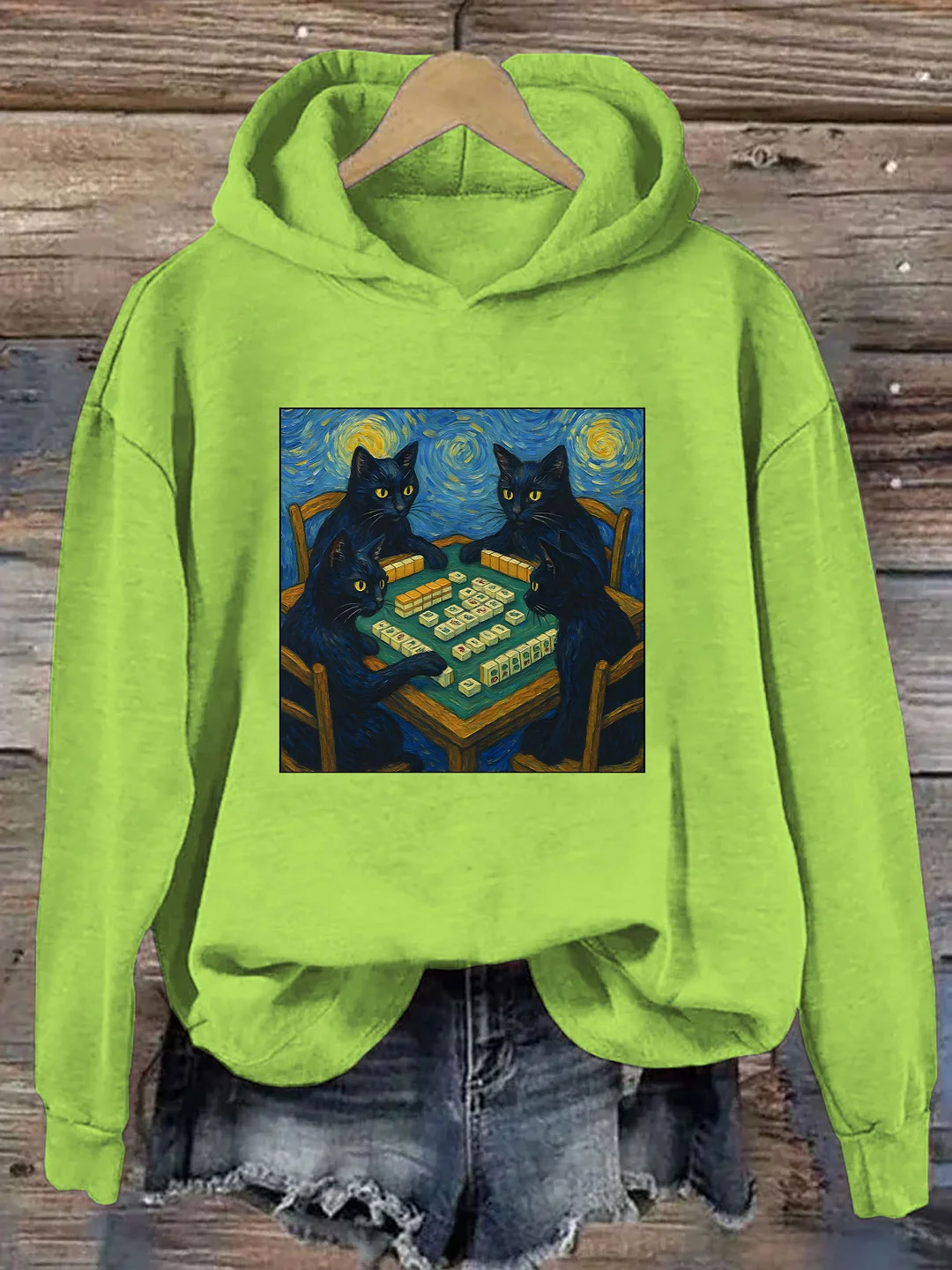 Mahjong Cat Lover Hoodie