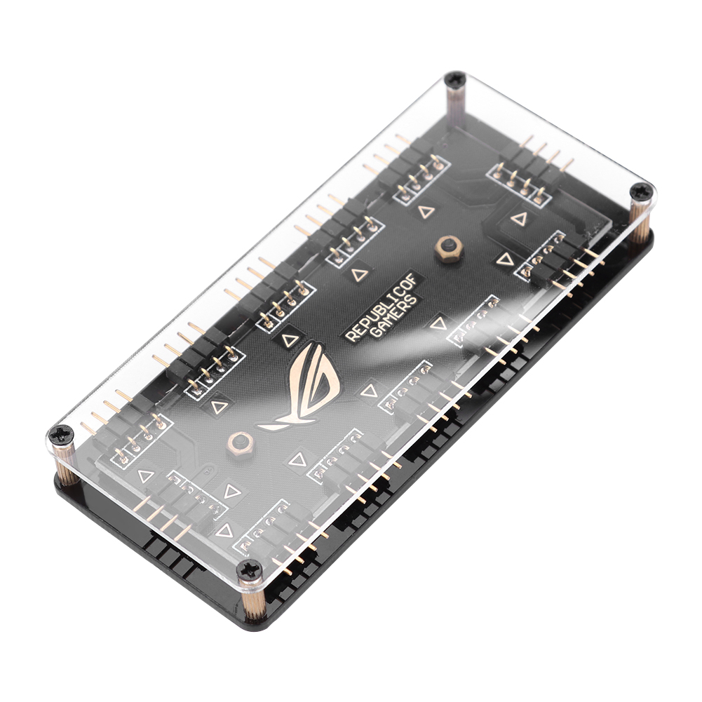 

12V 4-Pin 10 Ports RGB HUB 12V Motherboard RGB Controller 1-10 Splitter, 501 Original