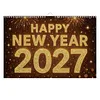 2027 Firework DIY Paper Diamond Painting Wall Calendar Set Special Shaped Partial Drill Monthly Flip Hanging Calendar Kit for Adults Beginners Gift Home Office Decor