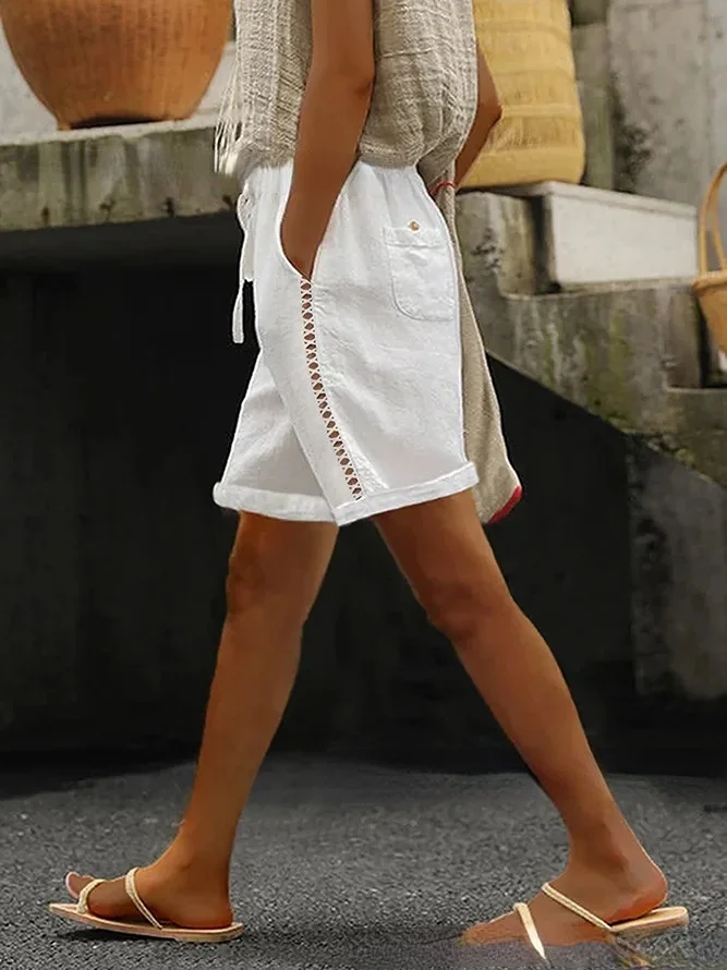 Women's Casual Lace Patchwork Shorts