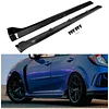 KUAFU Side Skirt Extension Replacement Compatible with 2016-2021 Honda Civic 4 Door Sedan (Including Si Model) Type-R Style Bottom Side Line Rocker Panel Guard Body Kit 2Pcs