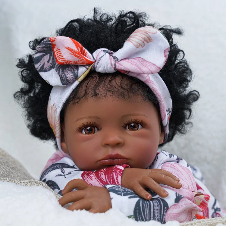 Babeside Laney 18'' Realistic Reborn Baby Doll African American Lovely Girl Gorgeous Flower
