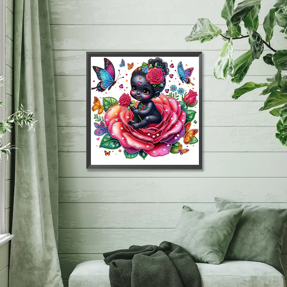 Diamond Painting - Partial Special Shaped Drill - Rose Child(Canvas|30*30cm)