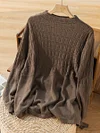 Womens Half Turtle Neck Pullover Casual Knitted Sweater