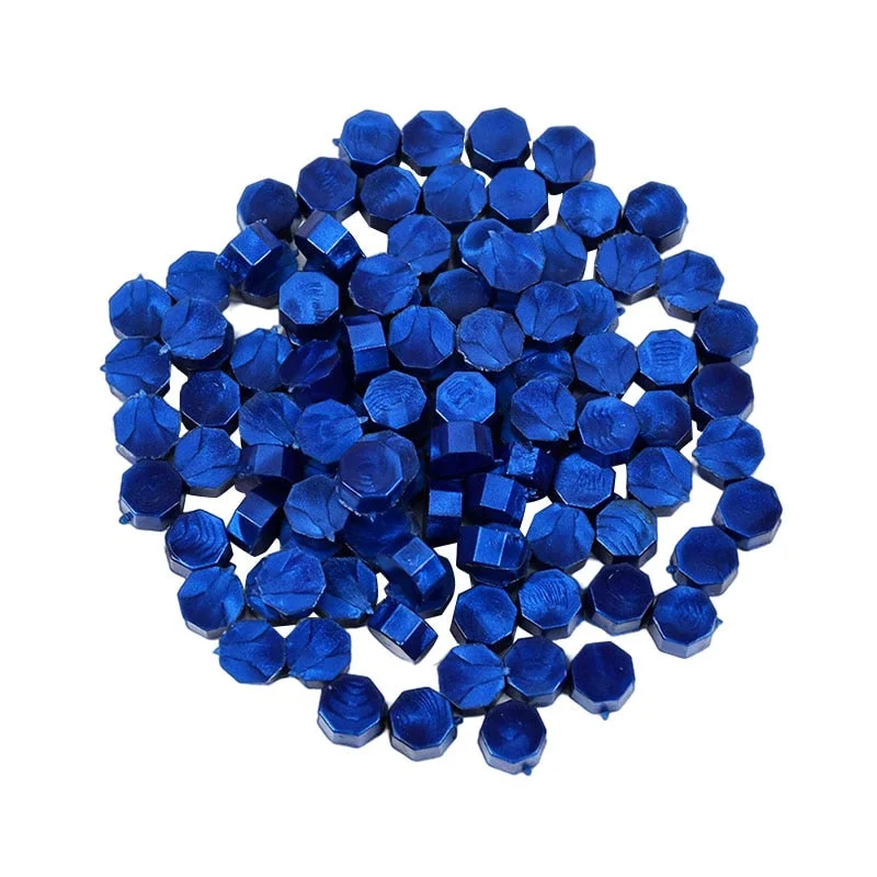 100Pcs/Bag Retro Wax Seal Colored Wax Beads DIY Scapbooking Octagon Sealing Stamp for Envelope Letter Wedding Party Invitation