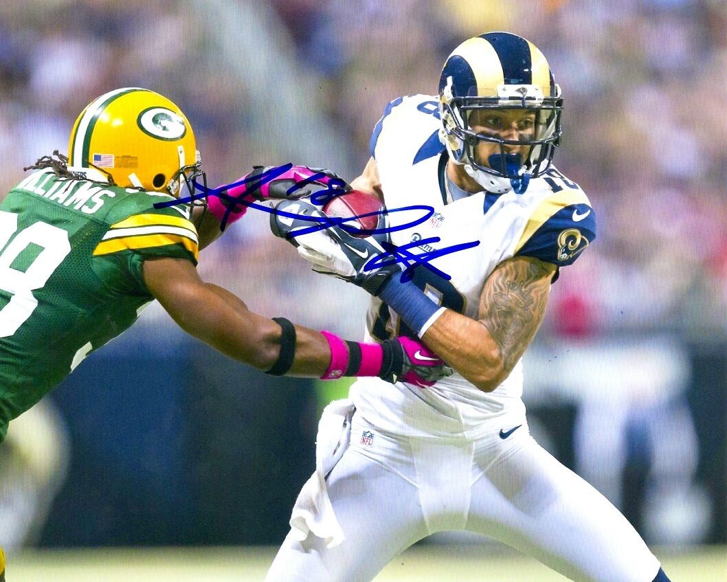 Signed 8x10 AUSTIN PETTIS St Louis Rams Autographed Photo Poster painting - w/COA