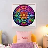 (US Only)Full Embroidery cotton Thread 11CT Printed Mandala Cross Stitch Kit 40x40cm