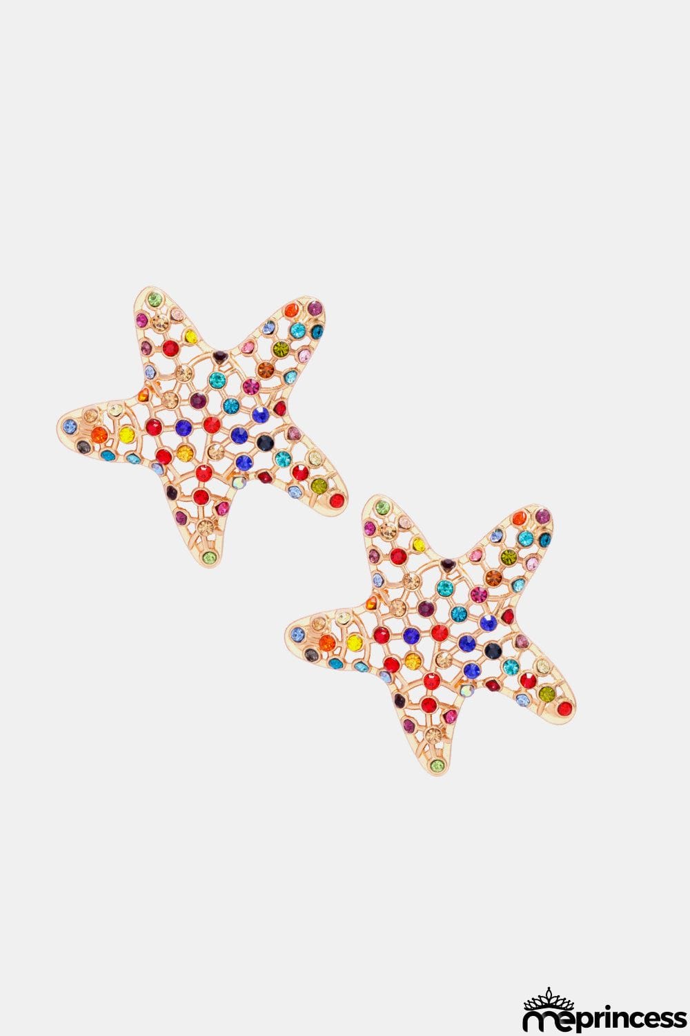 Starfish Zinc Alloy Glass Stone Dangle Earrings