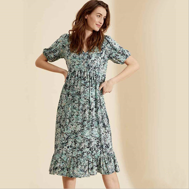 Print Short Sleeve Dress