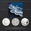 Black and Beach Waves DIY Pearl Painting Art Kits Frameless Decor 30x30cm