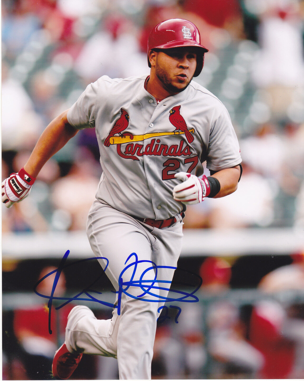 JHONNY PERALTA ST. LOUIS CARDINALS ACTION SIGNED 8x10