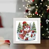 5D DIY Partial Special Shaped Drill Diamond Painting Xmas Snowman With Frame Kit19.2x19.2cm