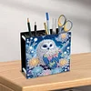 Porte-stylo diamant hibou-acrylique