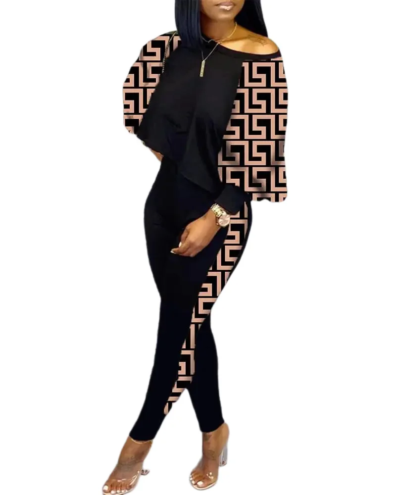 Uveng Uveng Women's Long-Sleeved Round-Neck Fashion Casual Set In Autumn 2024