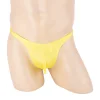 Men's Fashion Sexy Hollow Out Double Low Brief Thong G-String Bikinis Underwear