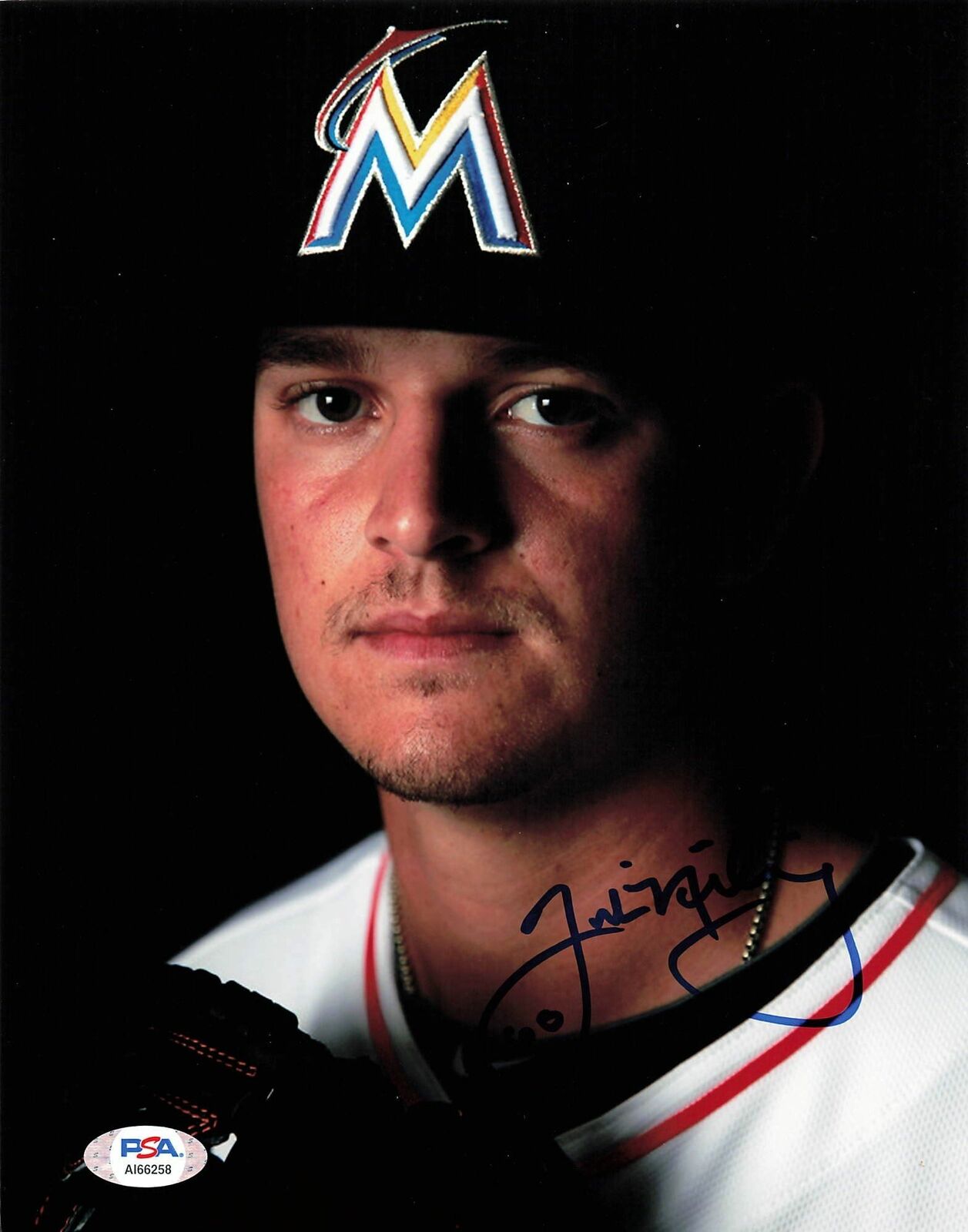 Justin Nicolino Signed 8x10 Photo Poster painting PSA/DNA Miami Marlins Autographed