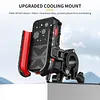 Cooling Motorcycle Phone Mount with USB/TYPE-C Charging Port Motorcycle Phone Holder 360 Rotation Cellphone Cradle Adjustable for 5.4-7.8 Inch Smartphone (Handlebar)